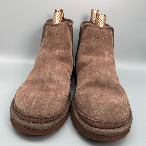 UGG Neumel Men's 11 Rocky Oak Suede Chelsea Boots Ankle Slip-On Round Toe Casual - Picture 3 of 10